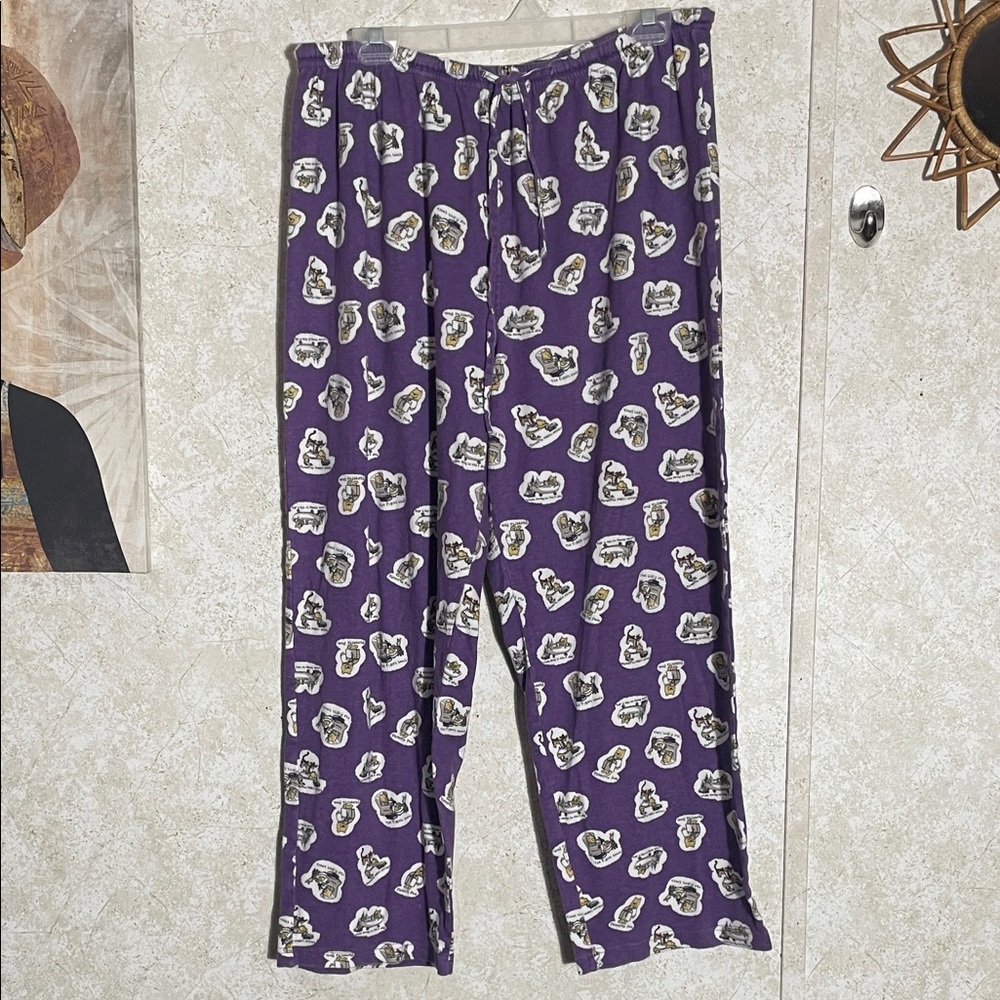 Disney Winnie-the-Pooh Purple & White Pajama Lounge Pants L/XL